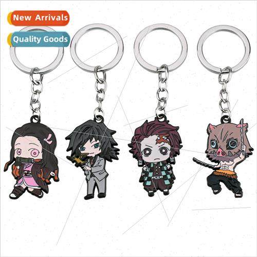 Anime metal alloy keychain ghost destroyed blade charcoal ro