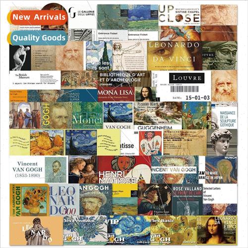 50pcs into the world art museum literary ticket stubs da Vin