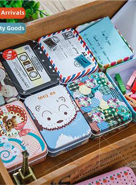 Rectangular iron box postcard tinplate storage box candy jew