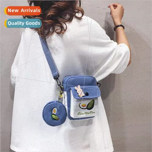 New small fresh Korean ins wind canvas bag female crossbody