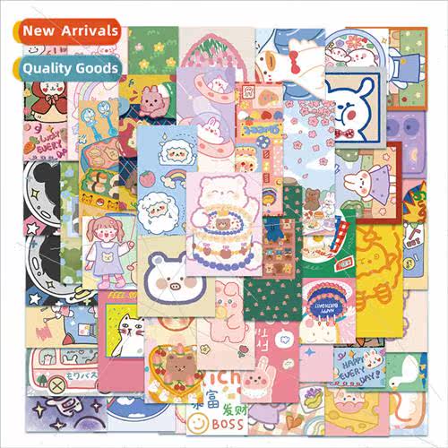 50 handbook stickers small fresh cartoon cute girl heart han