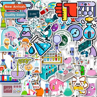50 lab science education stickers cartoon chemistry equipmen