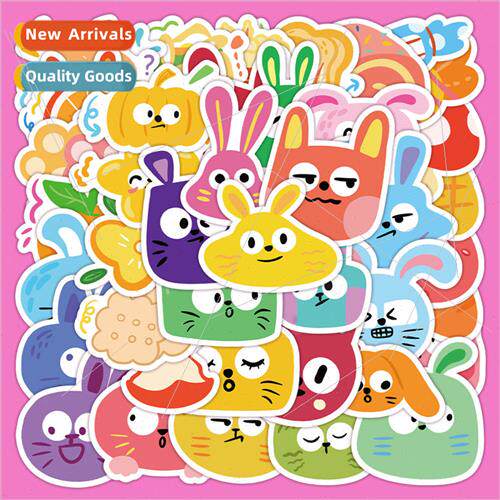 60 graffiti rabbit stickers colorful cute rabbit personality