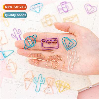 Creative Skeleton Paperclip Set Gold Cute Bookmark Clip Colo