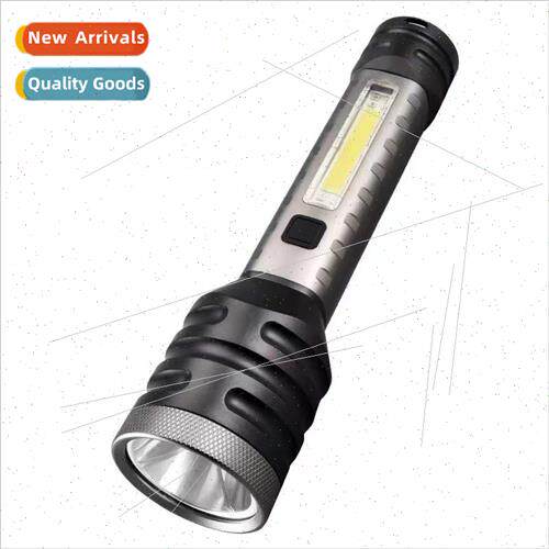 New cob dual light source strong light flashlight outdoor fl