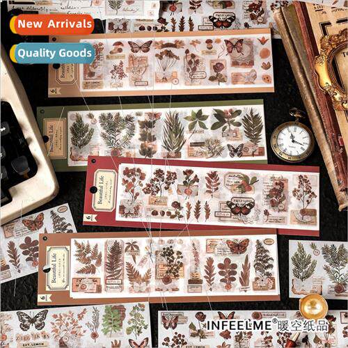 Yamano Plant Nen Washi Segment Tape ght Vintage Botanical Il