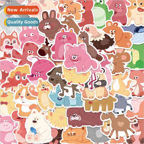 50 cartoon watercolor animal graffiti stickers personalized