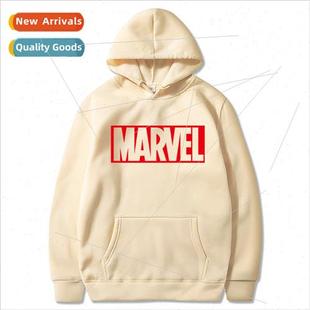 Mens Sweatshirt Hooded Sweatsh Alphabet Sports Marvel MARVEL