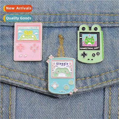 Cartoon decompression girl heart game console brooch cute me
