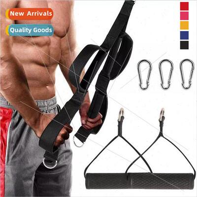Triceps tension rope set with high pull down handle face pul