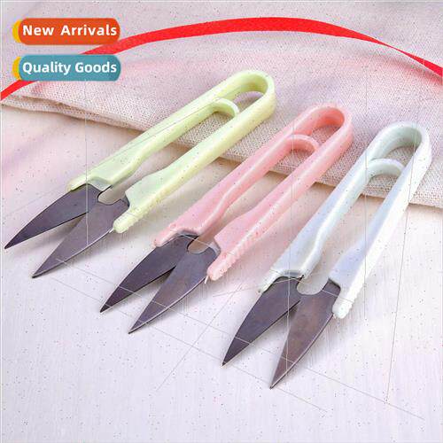 Colorful Plastic Handle Yarn Scissors U-Shaped Thread Scisso