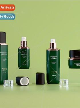 New quadrangle thick bottom skincare glass bottle set multi-