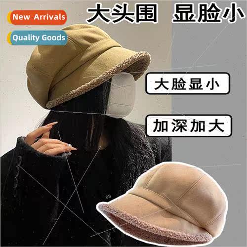 Hat female winter loose thickened French fisherman stacked h