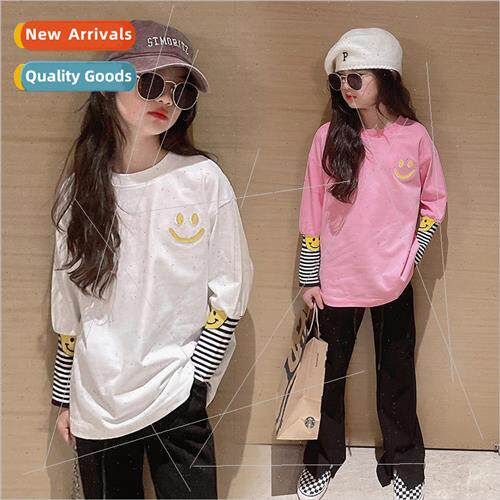 Girls Fan bottoming shirt spring and fall 适用eign- loose ca