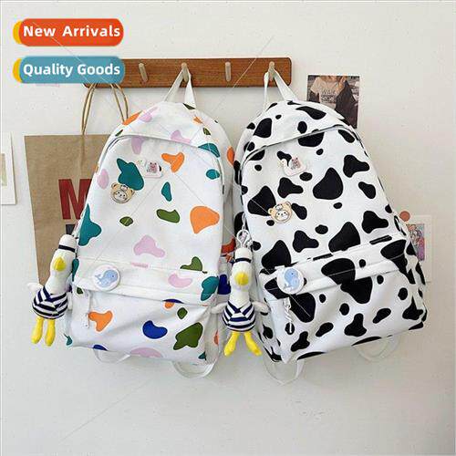 ins cute graffiti schoolbag female Korean college wind large