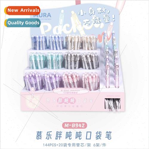 8942 Clear Feel Fat Ton Ton Push Action Neutral Pen Pocket P