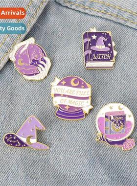 New jewelry cartoon Halloween witch hat wizard shape paint a