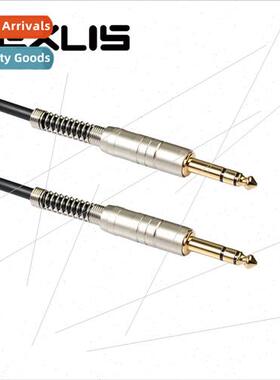 Gold-plated head 6.35mm male to male stereo electric guitar