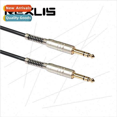 Gold-plated head 6.35mm male to male stereo electric guitar