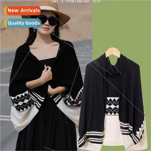 Koreas new faux cashmere one word shawl spring and fall take