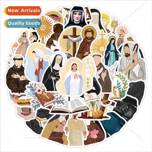 55 pcs friar series cartoon stickers decorative luggage cell