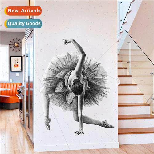 9326 ballet girl dancer stickers dance classroom decoration