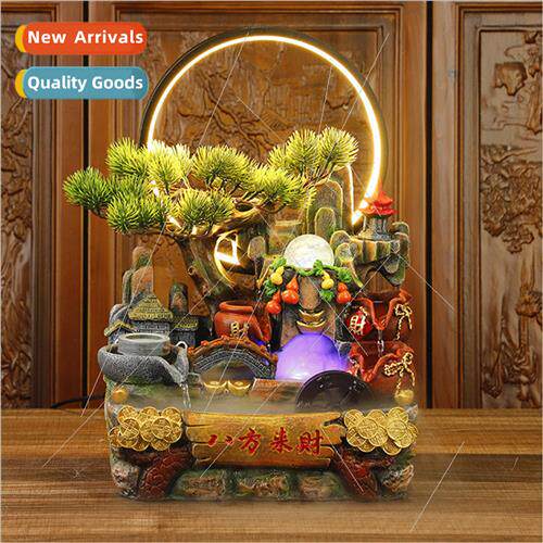 Creative desktop circulating water fish tank Chinese lucky b