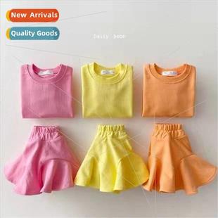 girls 2023 autumn Korean the clothing childrens