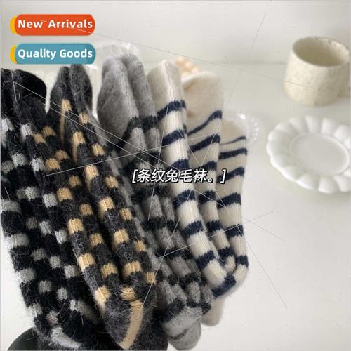 Thickened rabbit wool socks female ins fall and winter Korea