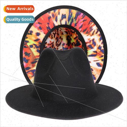 Tie-dye womens new colorful leopard jazz cap autumn and wint