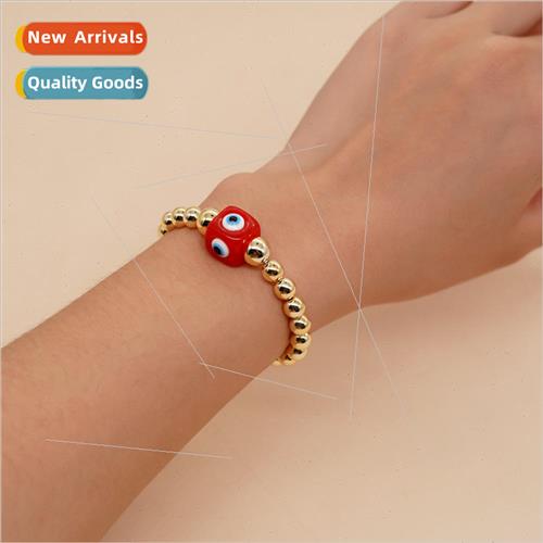Popular Bohemian Style Fashion Dice Turkish Devils Eye Gold