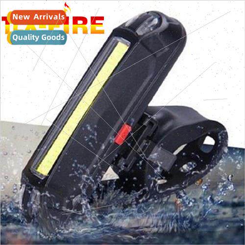 Bicycle cob tail light mountain bike LED warning light USB r