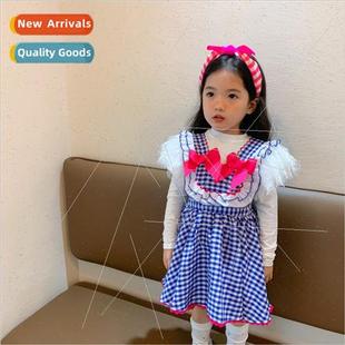 spring and set childrens bow girls clothing new Korean fall