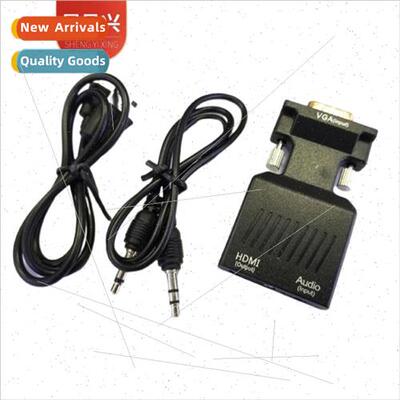 VGA to HDMI with audio with power converter desktop computer