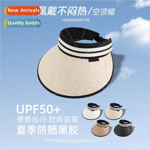 Breathable straw hollow top hat female fashionable foldable