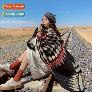 winter ethnic thickened fall trave female and shawl New wind