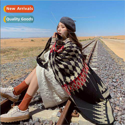 New fall and winter ethnic wind shawl female thickened trave