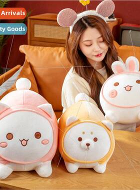 New cat dog doll plush doll cartoon animal pillow children s
