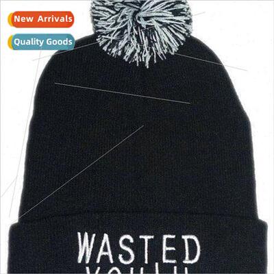 New Hat Men and Women Hip Hop Hat Wasted Youth Knit Hat Cold