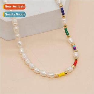 chain collarbone pearl copper colorfu Bohemian beads ethnic