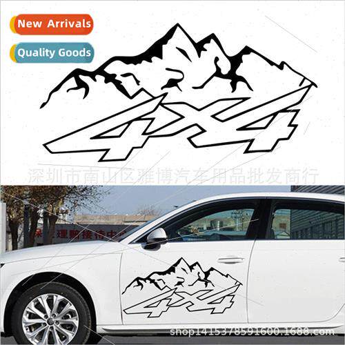 D-859 New car side door body stickers 4x4 mountain range off