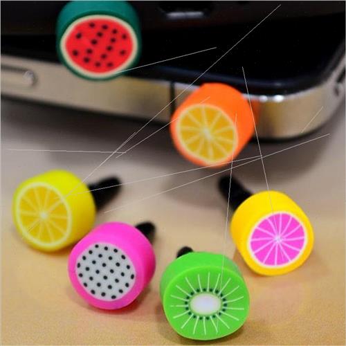 E9045 Korea exquisite soft rubber fruit cell phone dust plug