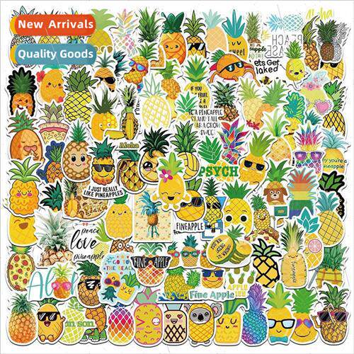 100 into the cartoon pineapple fresh graffiti stickers perso