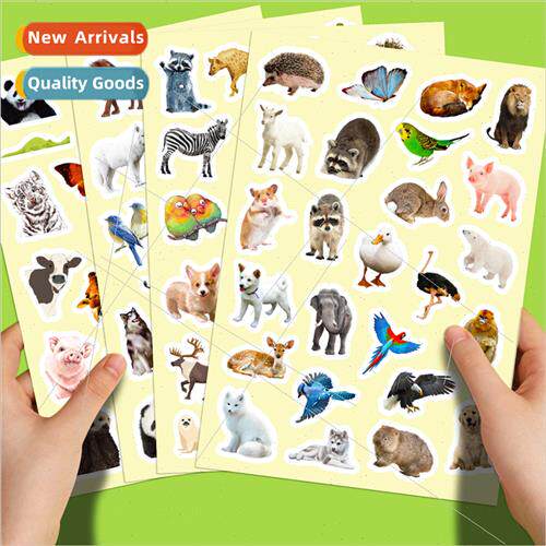 100 Stickers Assorted Realistic Animal Stickers Watercolor N