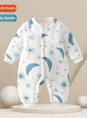 Baby cotton clothes winter jumpsuit thickened fall and winte