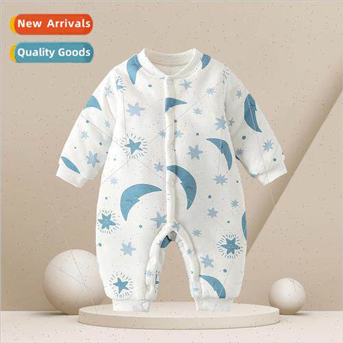 Baby cotton clothes winter jumpsuit thickened fall and winte