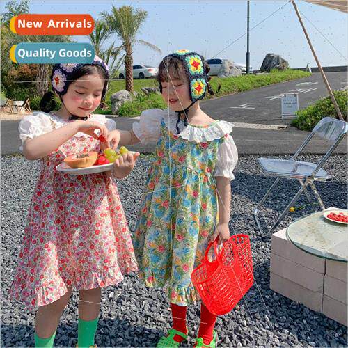 girls floral dress 22 summer new Korean  of the baby girl la
