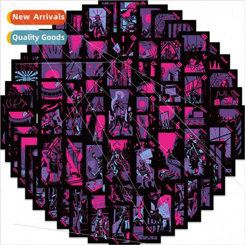 72pcs of dark system tarot card doodle stickers decoration g