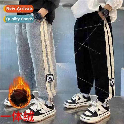 Boys padded pants spring and fall pants 2023 fall and winter