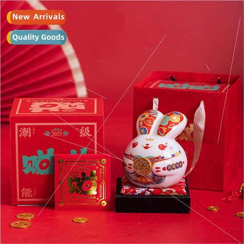 The year of the rabbit ceramic rabbit ornaments Chinese zodi